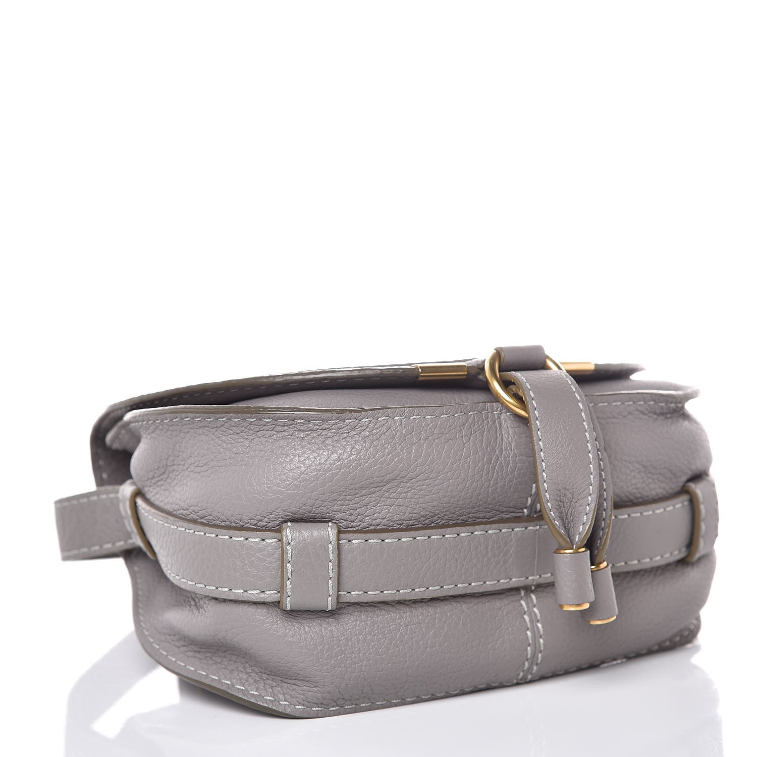 Chloe Calfskin Mini Marcie Round Crossbody Bag Cashmere Grey 4 of 7
