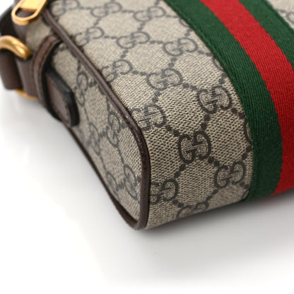 Gucci GG Supreme Monogram Web Mini Ophidia Messenger Brown 10 of 11