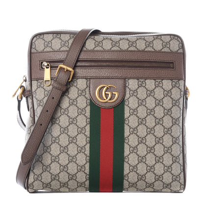 Gucci GG Supreme Monogram Web Medium Ophidia Messenger Bag Brown 1 of 13