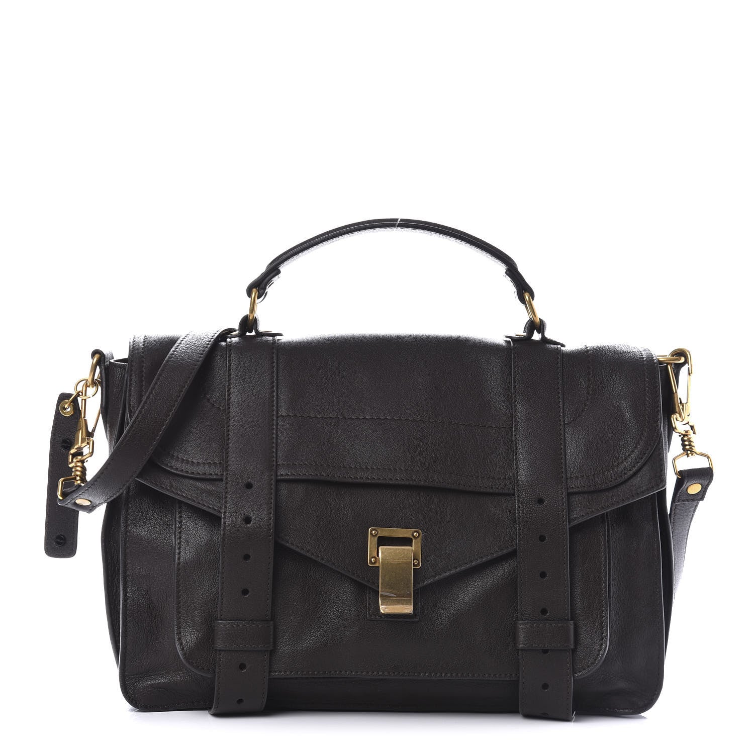 Proenza Schouler Lambskin Medium PS1 Satchel Dark Chocolate 1 of 12