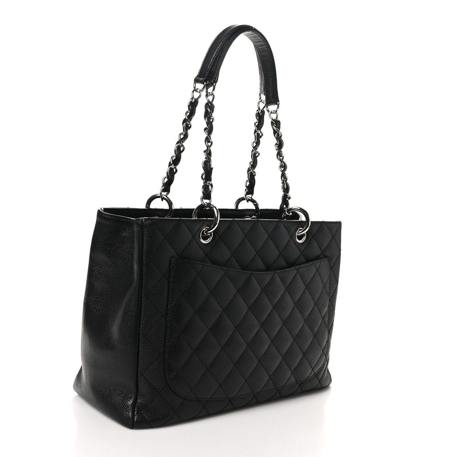 Chanel Caviar Quilted Grand Shopping Tote GST Black 3 of 10