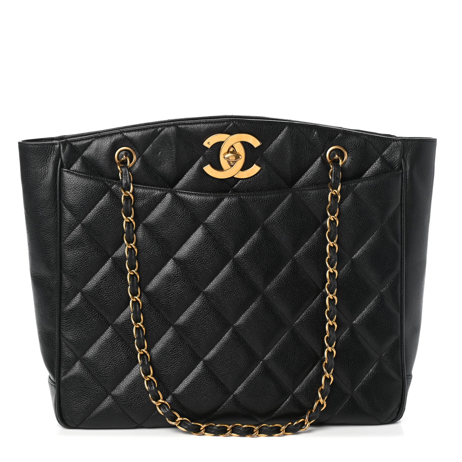 Chanel Caviar Quilted CC Shoulder Bag Black 1 of 12