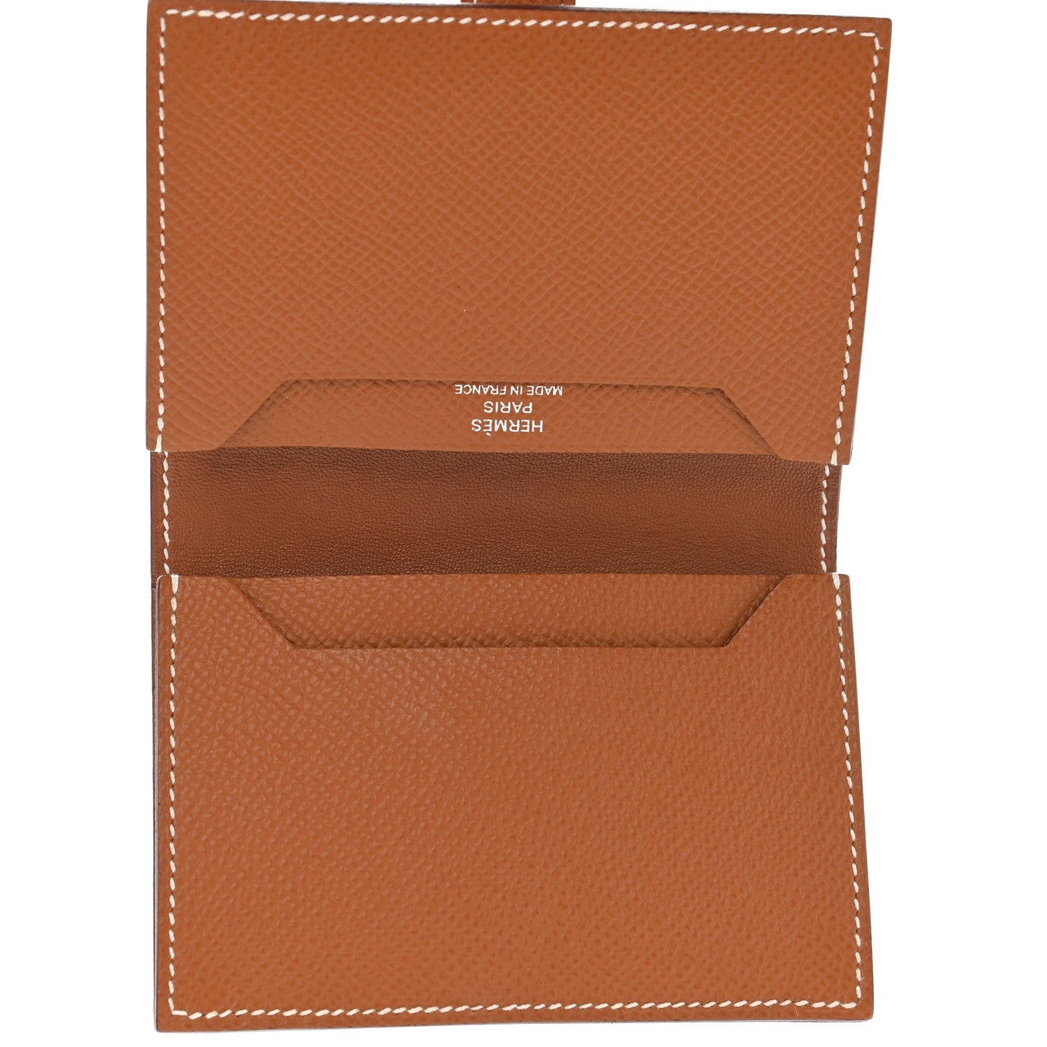 Hermes Epsom Bearn Card Holder Wallet Gold 5 of 8