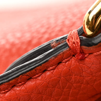 Mulberry Small Classic Grain Calfskin Leighton Tangerine Orange 14 of 14
