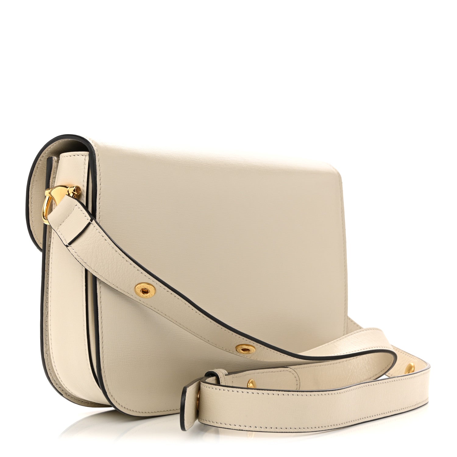 Gucci Azalea Calfskin Horsebit 1955 Shoulder Bag Mystic White 3 of 12