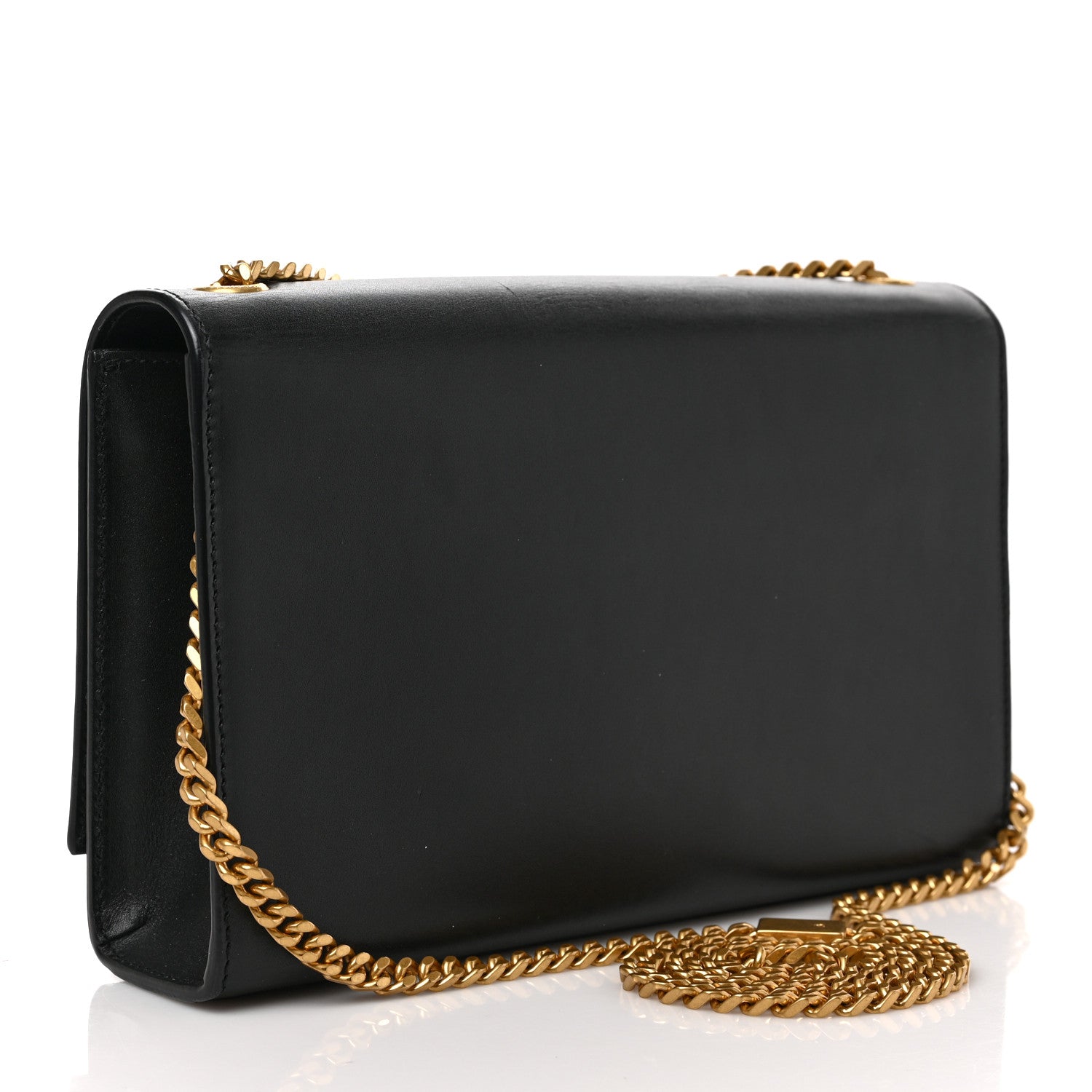 Saint Laurent Smooth Calfskin Medium Classic Monogram Kate Tassel Satchel Black 3 of 9