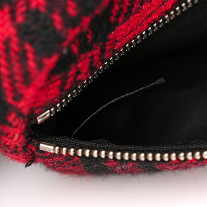 Saint Laurent Wool Tartan Body Belt Bag Red Black 11 of 11