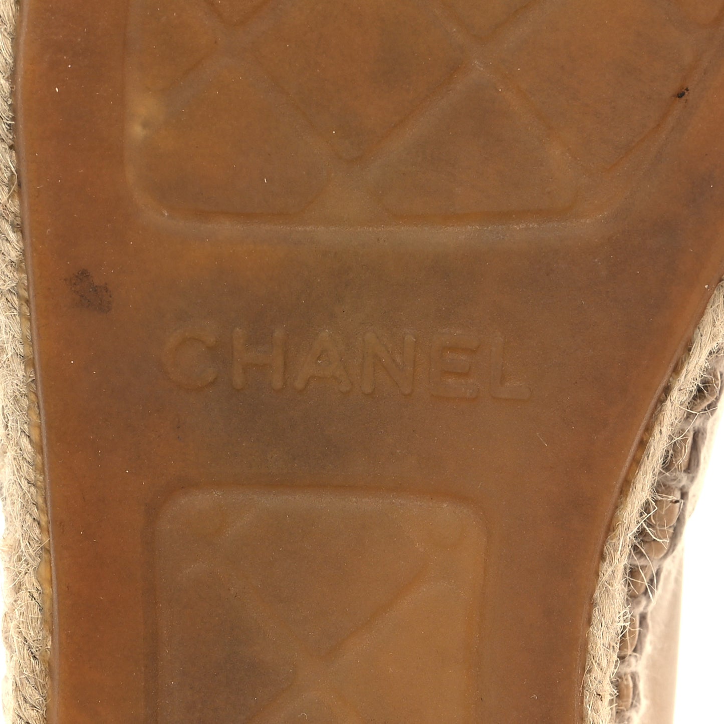Lambskin CC Espadrilles 38 Beige Black
