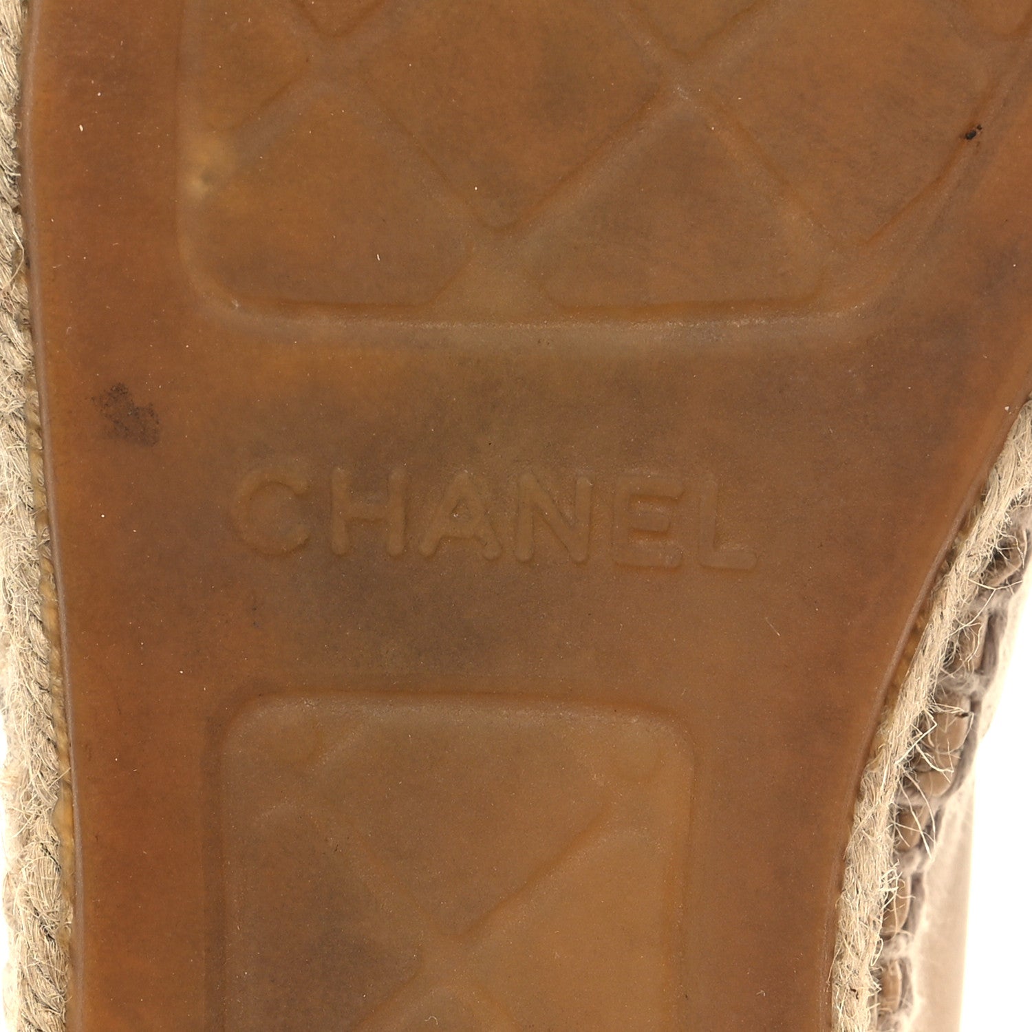 Chanel Lambskin CC Espadrilles 38 Beige Black 8 of 11