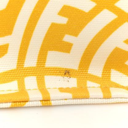 Fendi X SARAH COLEMAN Glazed Canvas Vitello King FF Vertigo Shopping Tote Bag Mimosa White 18 of 20