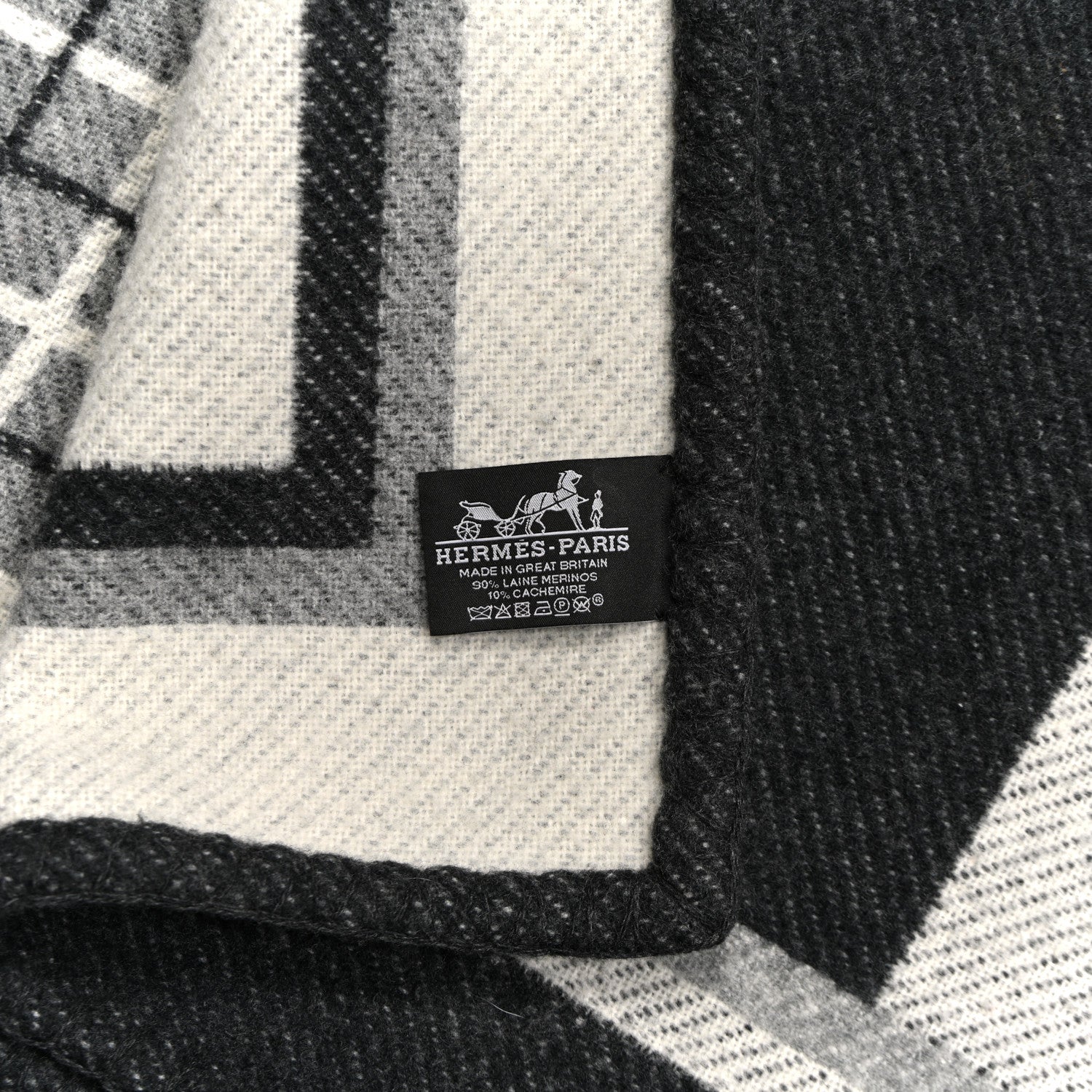 Hermes Meriono Wool Cashmere Couvertures Nouvelles Blanket Silex 3 of 3