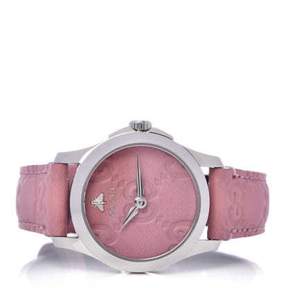 Gucci Stainless Steel Calfskin 27mm G-Timeless Quartz Watch Pink 3 of 6
