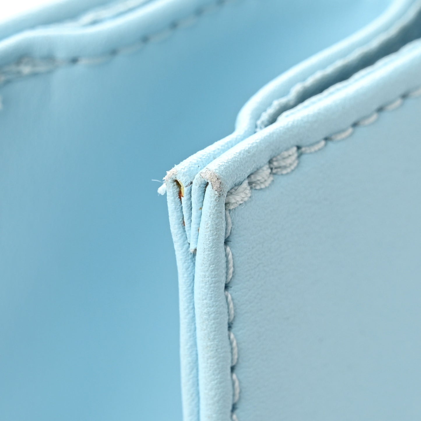 Vegan Leather Medium Shopping Bag Pool Blue