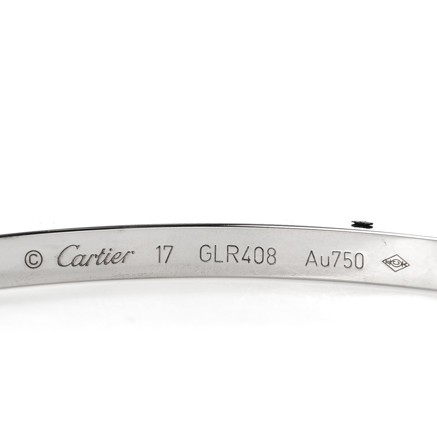 Cartier 18K White Gold 10 Diamond Small LOVE Bracelet 17 4 of 5