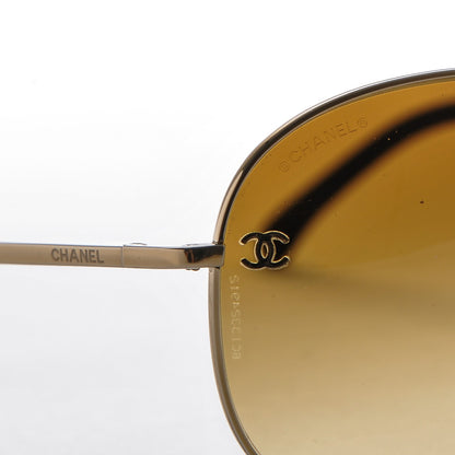 Chanel Aviator CC Sunglasses 4189-T-Q Gold 7 of 7
