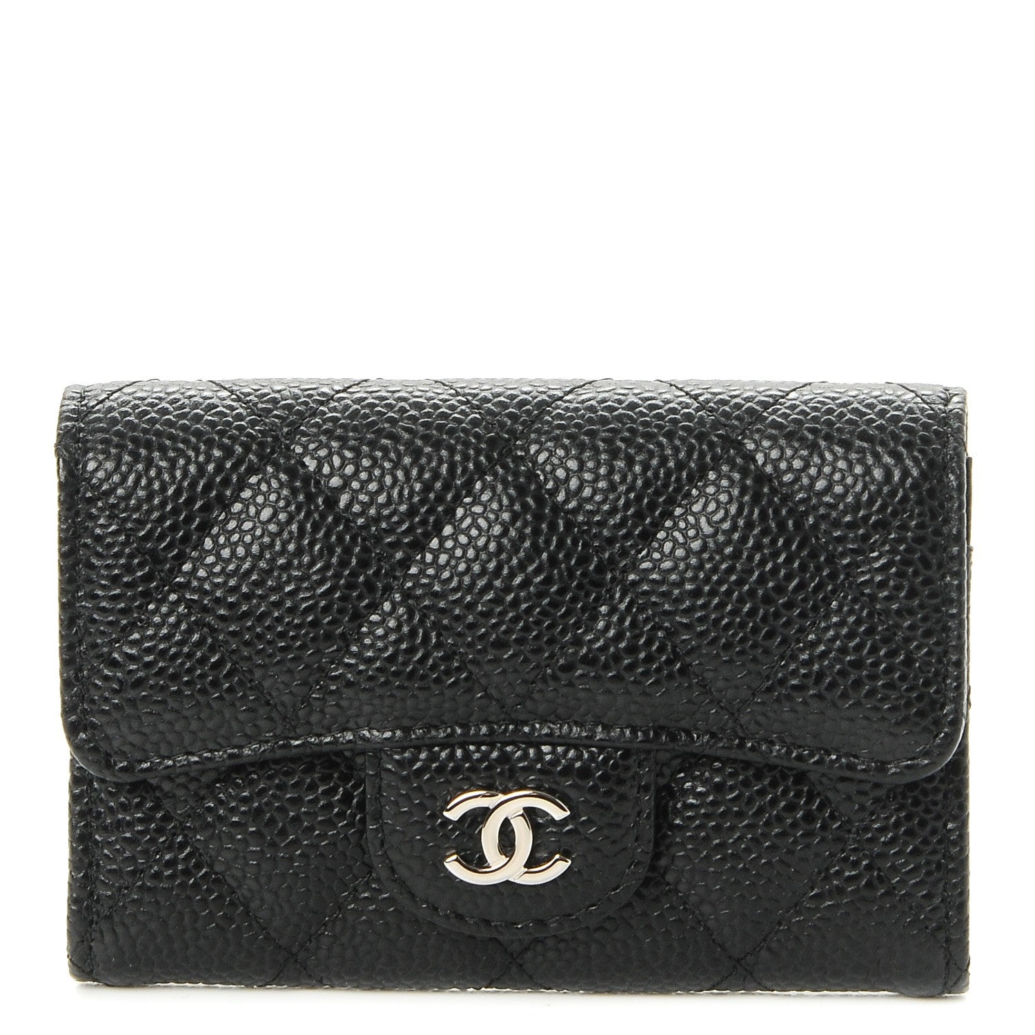 Chanel Caviar Quilted Flap Card Holder Black 1 of 9