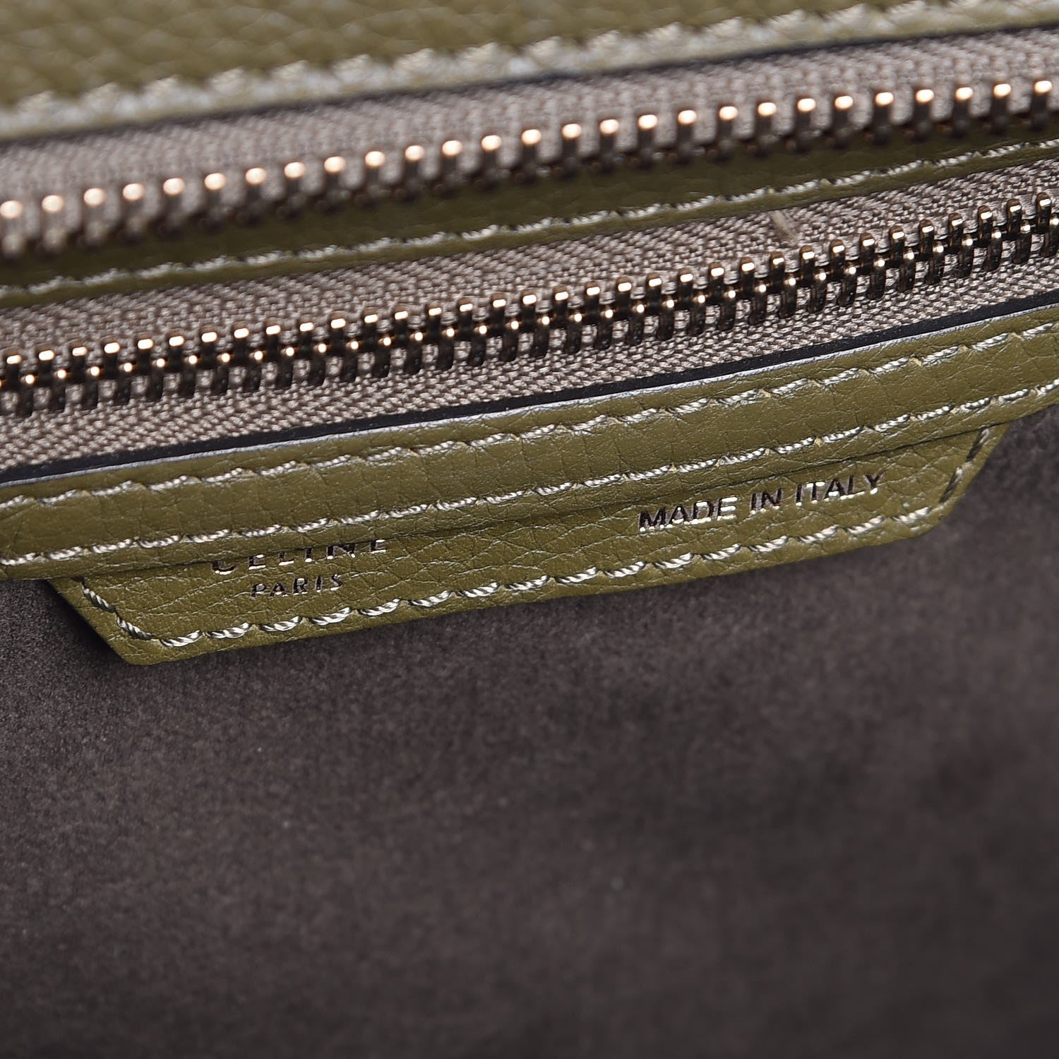 Celine Drummed Calfskin Micro Luggage Jungle 6 of 7
