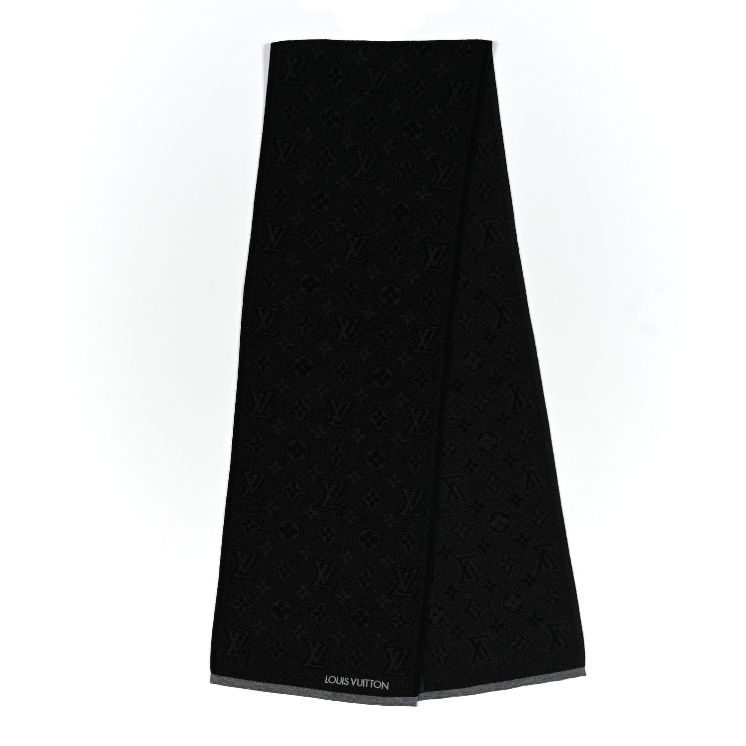 Louis Vuitton Wool My Monogram Eclipse Scarf Grey 2 of 3