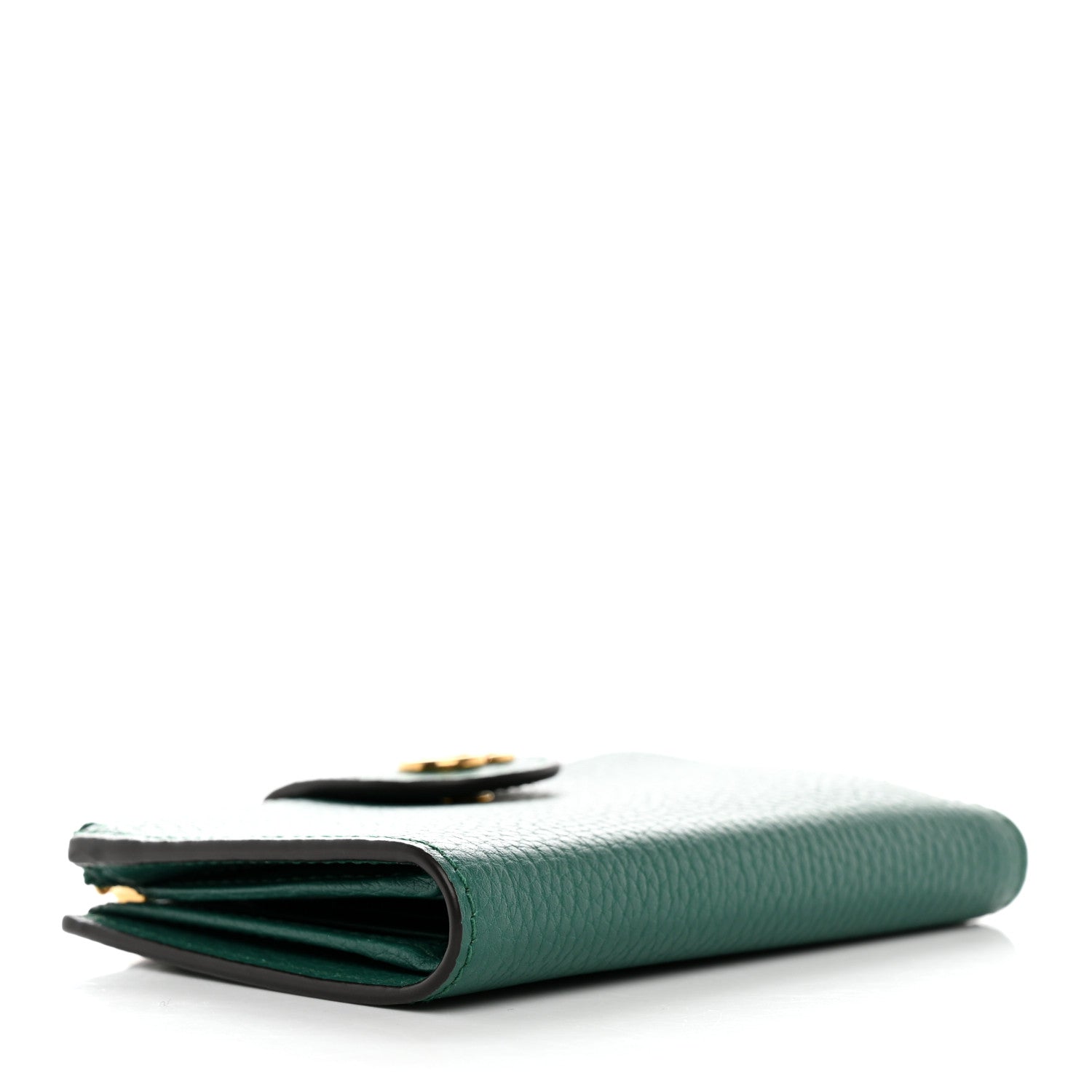 Gucci Piuma Calfskin Medium Bamboo Double G Wallet Emerald 4 of 10