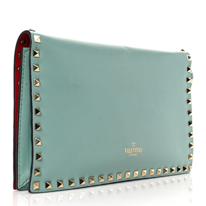 Valentino Garavani Nappa Rockstud Wristlet Clutch Morning Dew 3 of 8