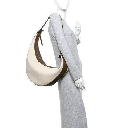 Khaite Canvas Calfskin August Hobo Cream 2 of 10