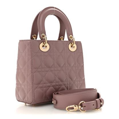 Christian Dior Lambskin Cannage Small My ABCDior Lady Dior Peony Pink 3 of 11