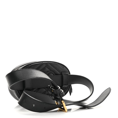 Gucci Calfskin Matelasse GG Marmont Belt Bag 85 34 Black 3 of 13