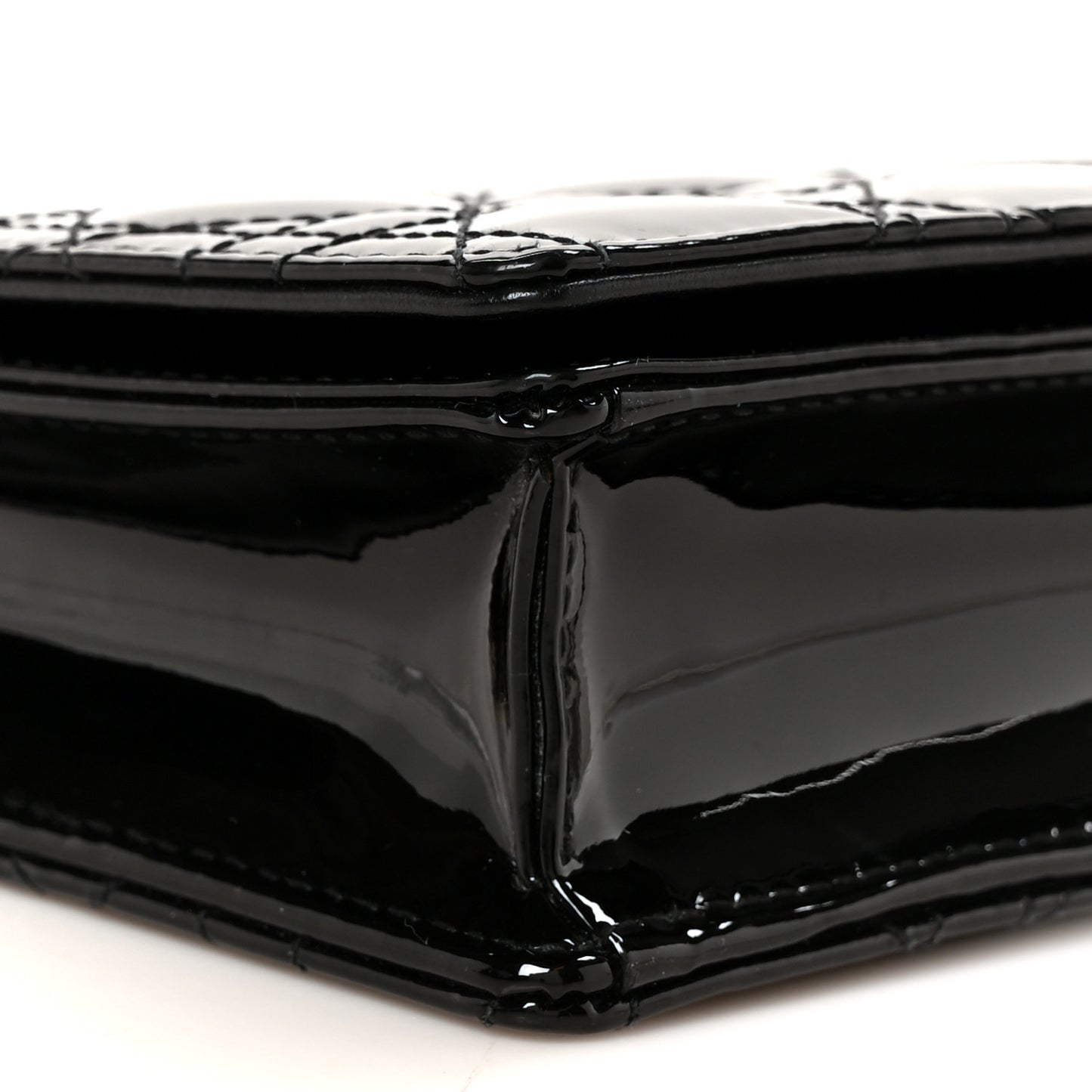 Patent Cannage Lady Dior Convertible Clutch Black