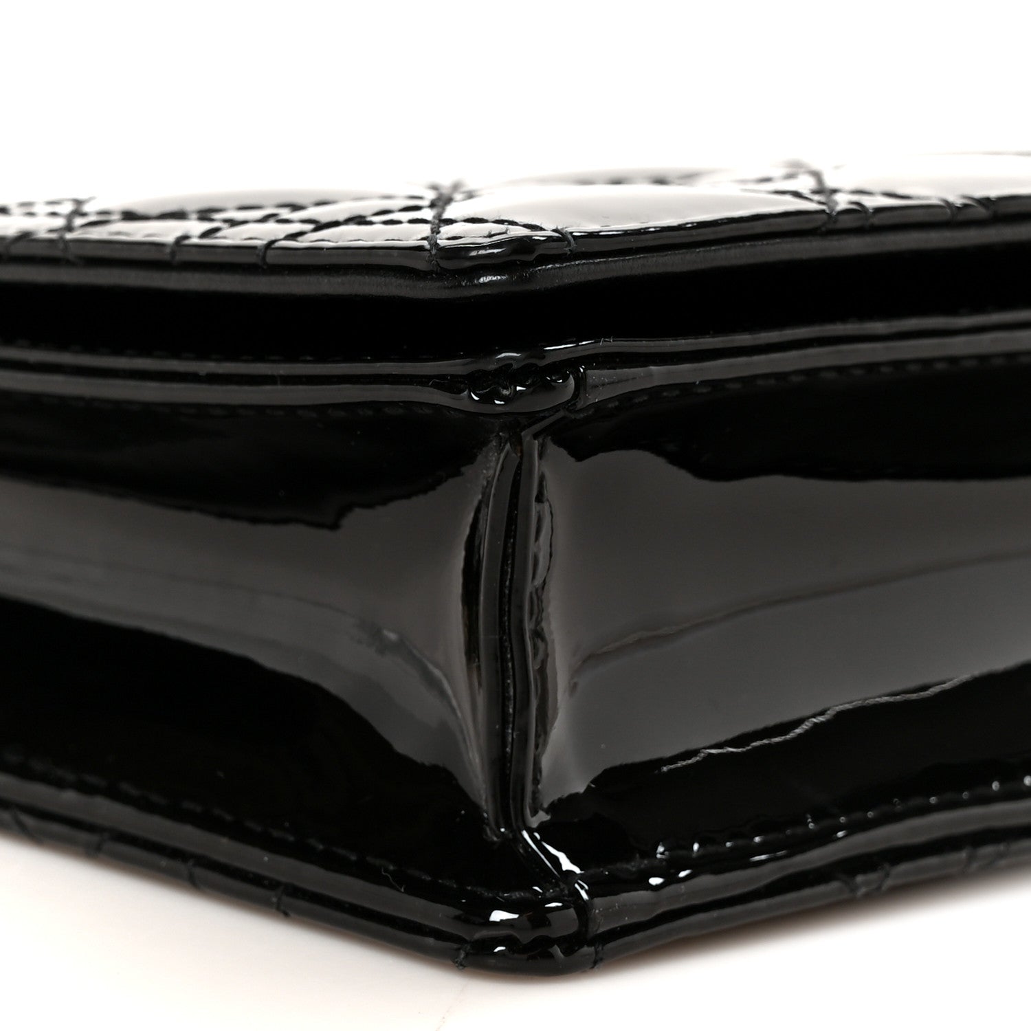 Christian Dior Patent Cannage Lady Dior Convertible Clutch Black 13 of 14