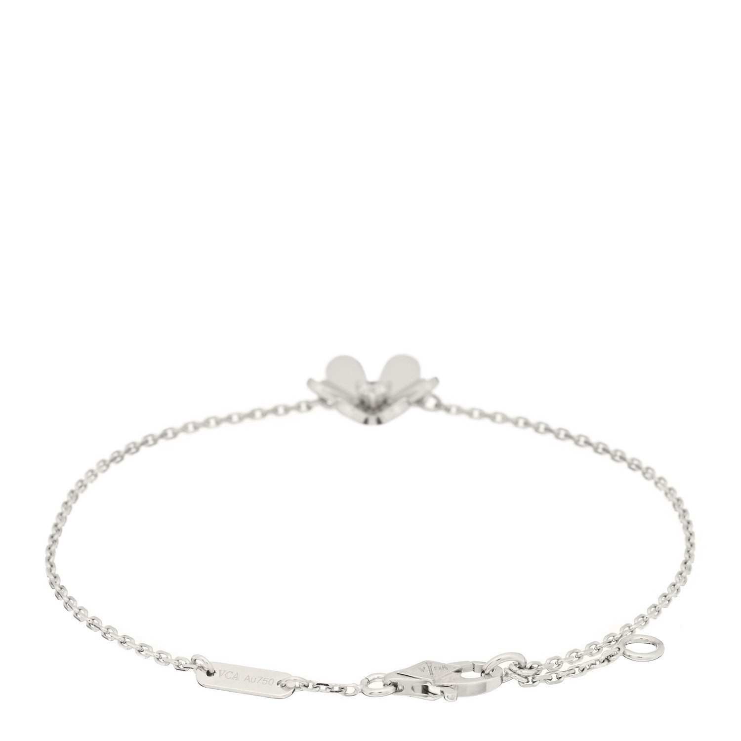 Van Cleef & Arpels 18K White Gold Diamond Mini Frivole Bracelet 2 of 3