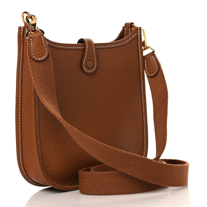 Hermes Taurillon Clemence Evelyne TPM Gold 3 of 8