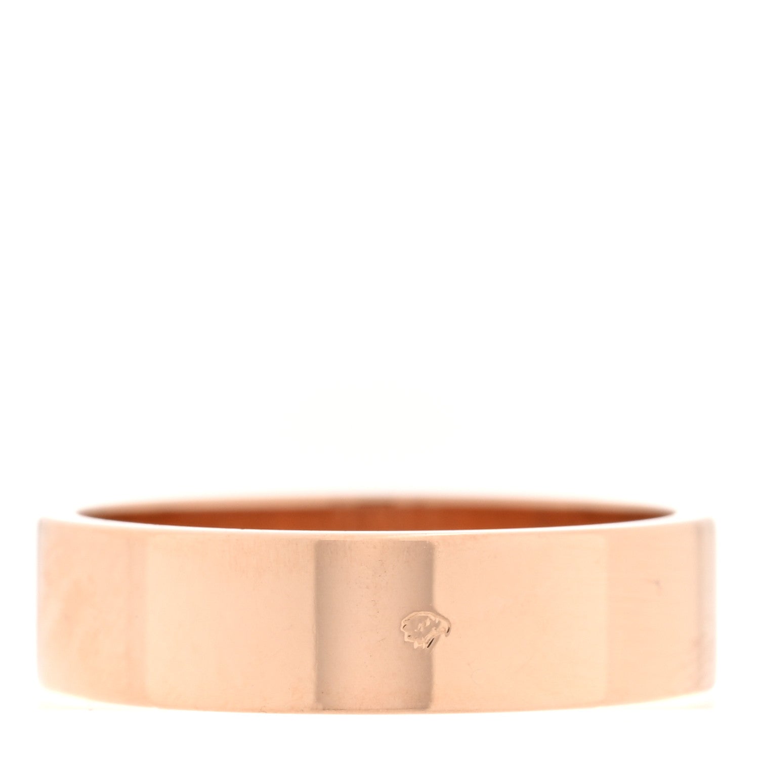 Hermes 18K Rose Gold Diamond PM Kelly Ring 52 6 3 of 5