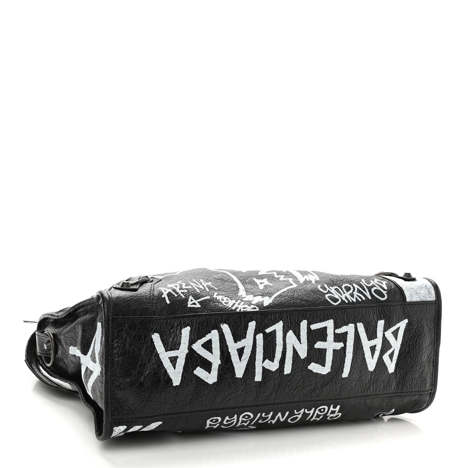 Balenciaga Agneau Arena Graffiti All Over Classic Hardware City Black White 5 of 12