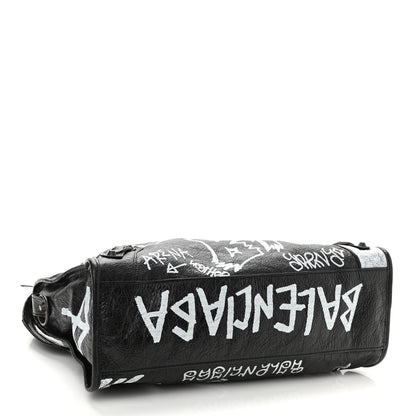 Balenciaga Agneau Arena Graffiti All Over Classic Hardware City Black White 5 of 12