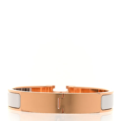 Hermes Enamel Narrow Clic Clac H Bracelet GM White 3 of 6