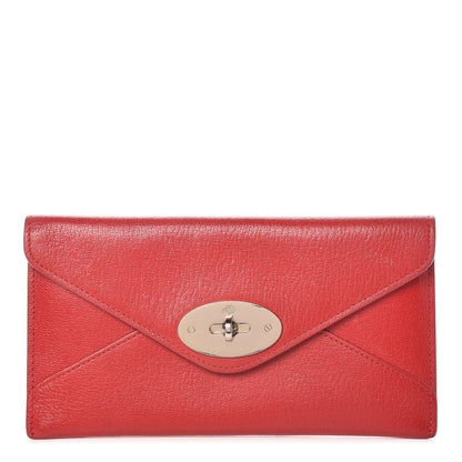 Mulberry Shiny Goatskin Envelope Wallet Bright Red 1 of 9