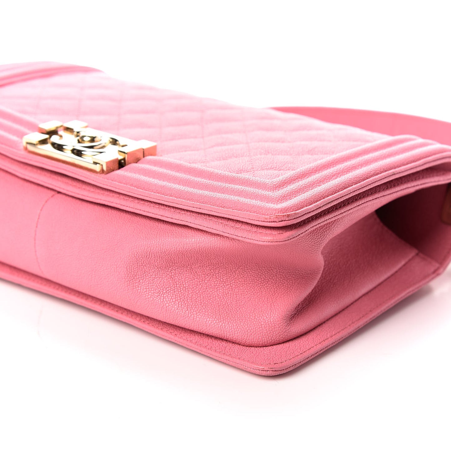 Caviar Quilted Medium Boy Flap Pink