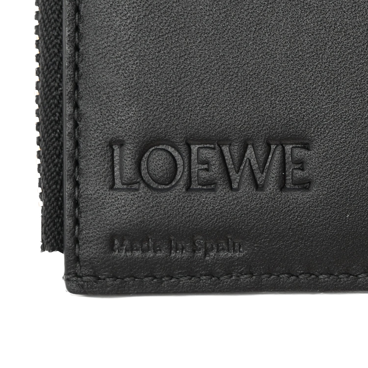 Loewe Calfskin Embossed Trifold Wallet Black 6 of 8