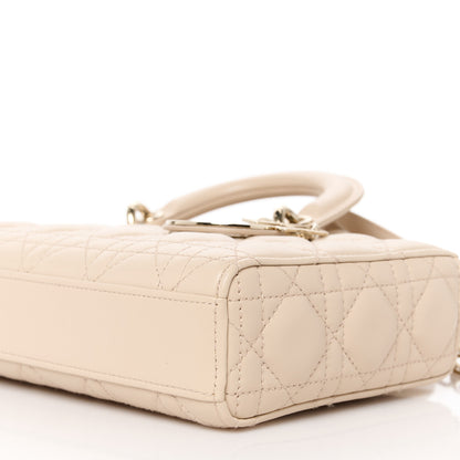 Christian Dior Lambskin Cannage Medium Lady D-Joy Beige Aesthetic 10 of 11