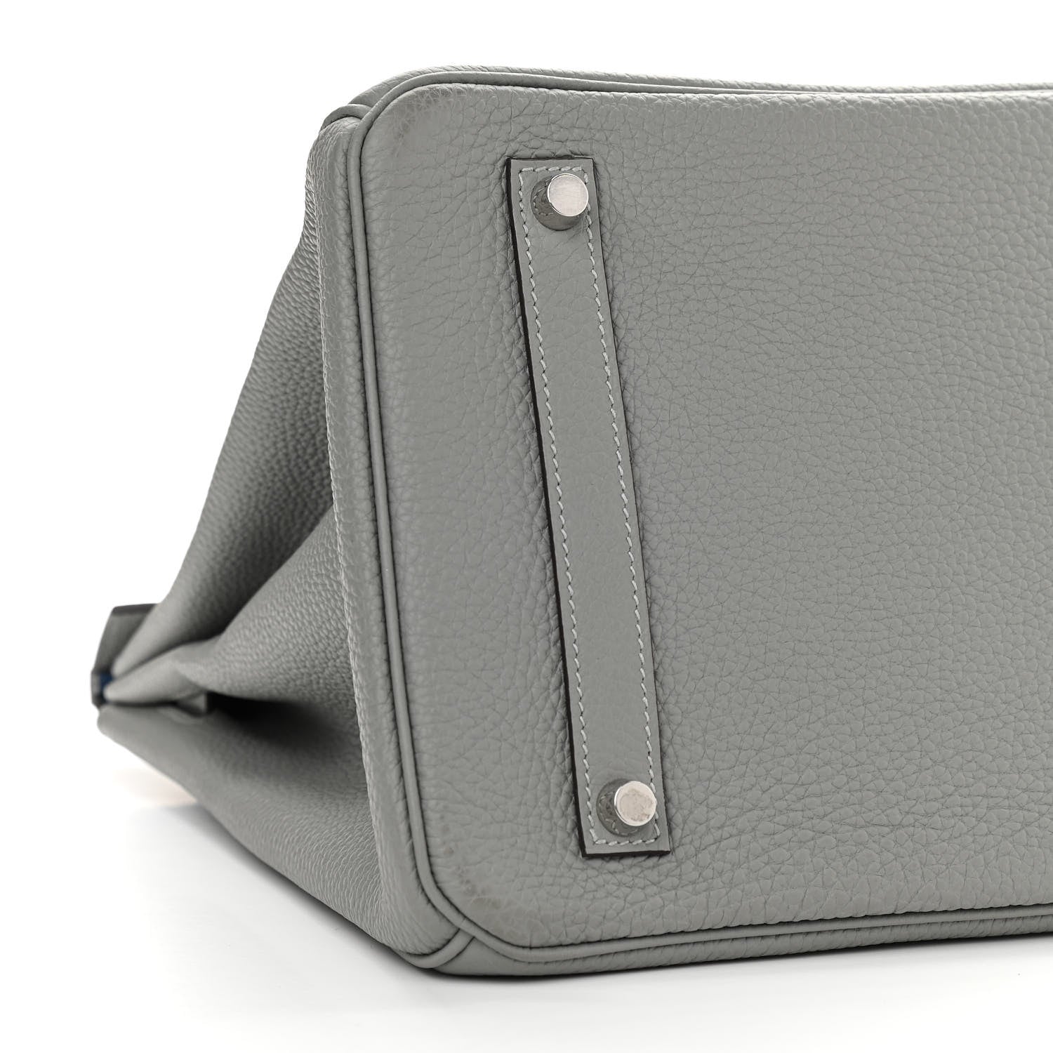 Hermes Togo Bi-Color Birkin 35 Gris Mouette Bleu Agate 9 of 12