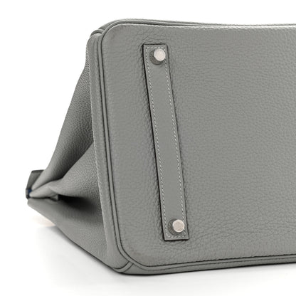 Hermes Togo Bi-Color Birkin 35 Gris Mouette Bleu Agate 9 of 12