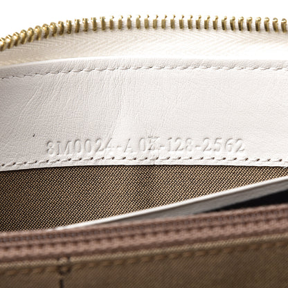 Fendi Zucchino Spalmati FF Multicolor Zip Around Wallet White Multicolor 8 of 8