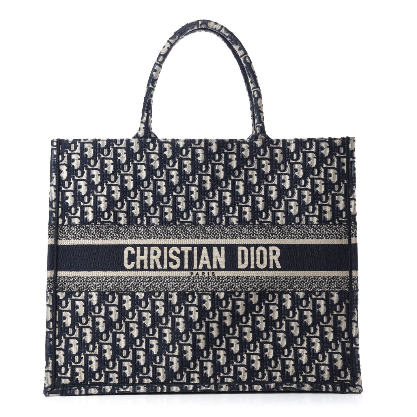 Oblique Book Tote Blue Multicolor