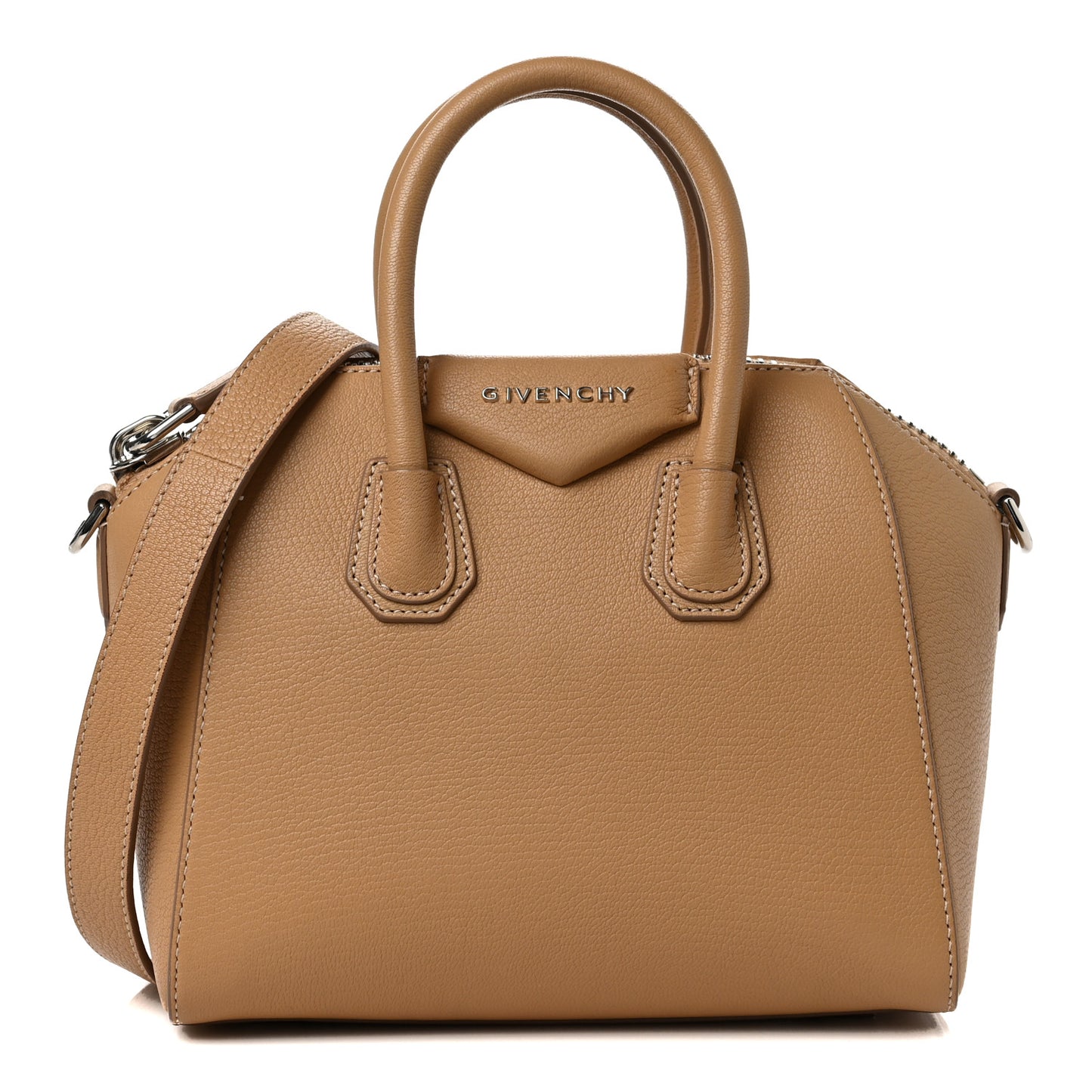 Sugar Goatskin Mini Antigona Light Beige