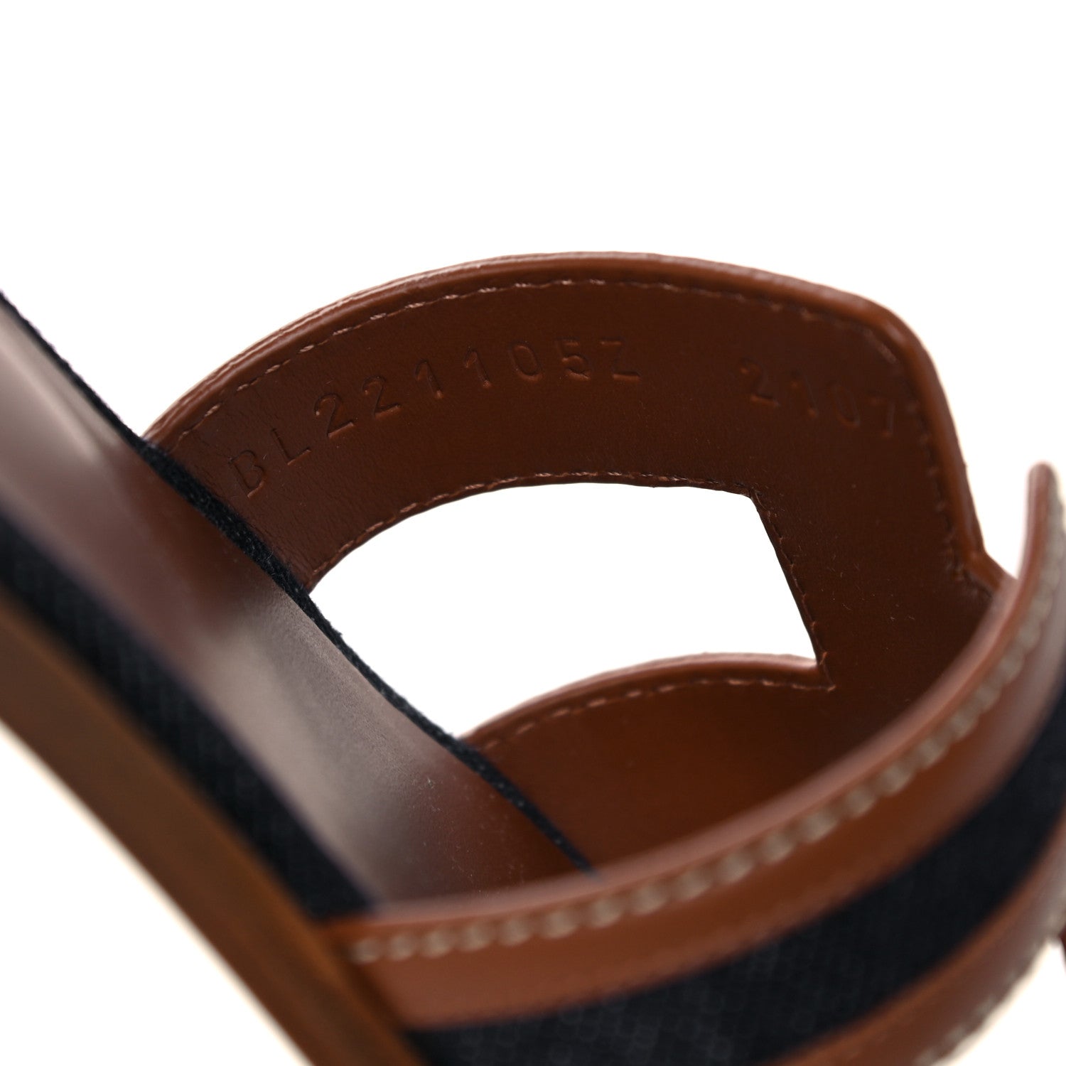 Hermes Calfskin Denim Oran Sandals 36.5 Bleu Brut Gold 8 of 9