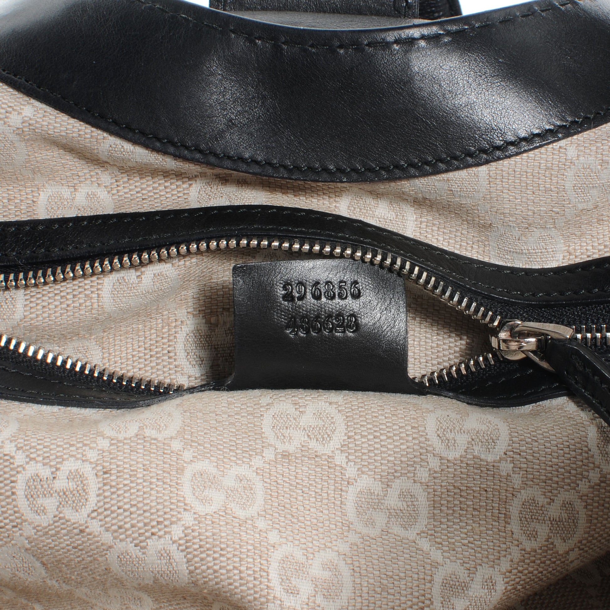 Gucci Washed Leather Medium Soft Stirrup Top Handle Bag Black 6 of 7