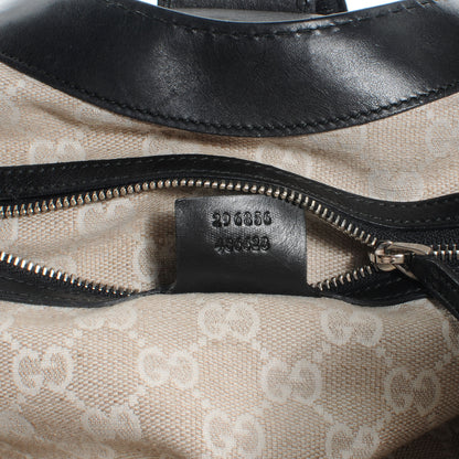 Gucci Washed Leather Medium Soft Stirrup Top Handle Bag Black 6 of 7