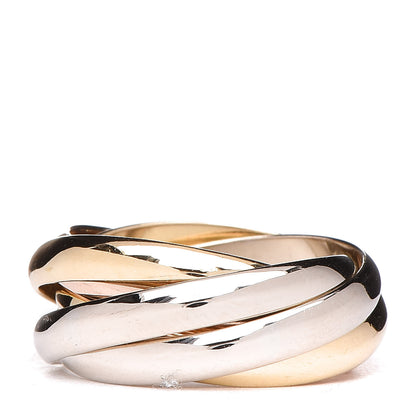 Cartier 18K Pink Yellow White Gold Les Must De Trinity 5 Band Ring 49 4.75 4 of 5