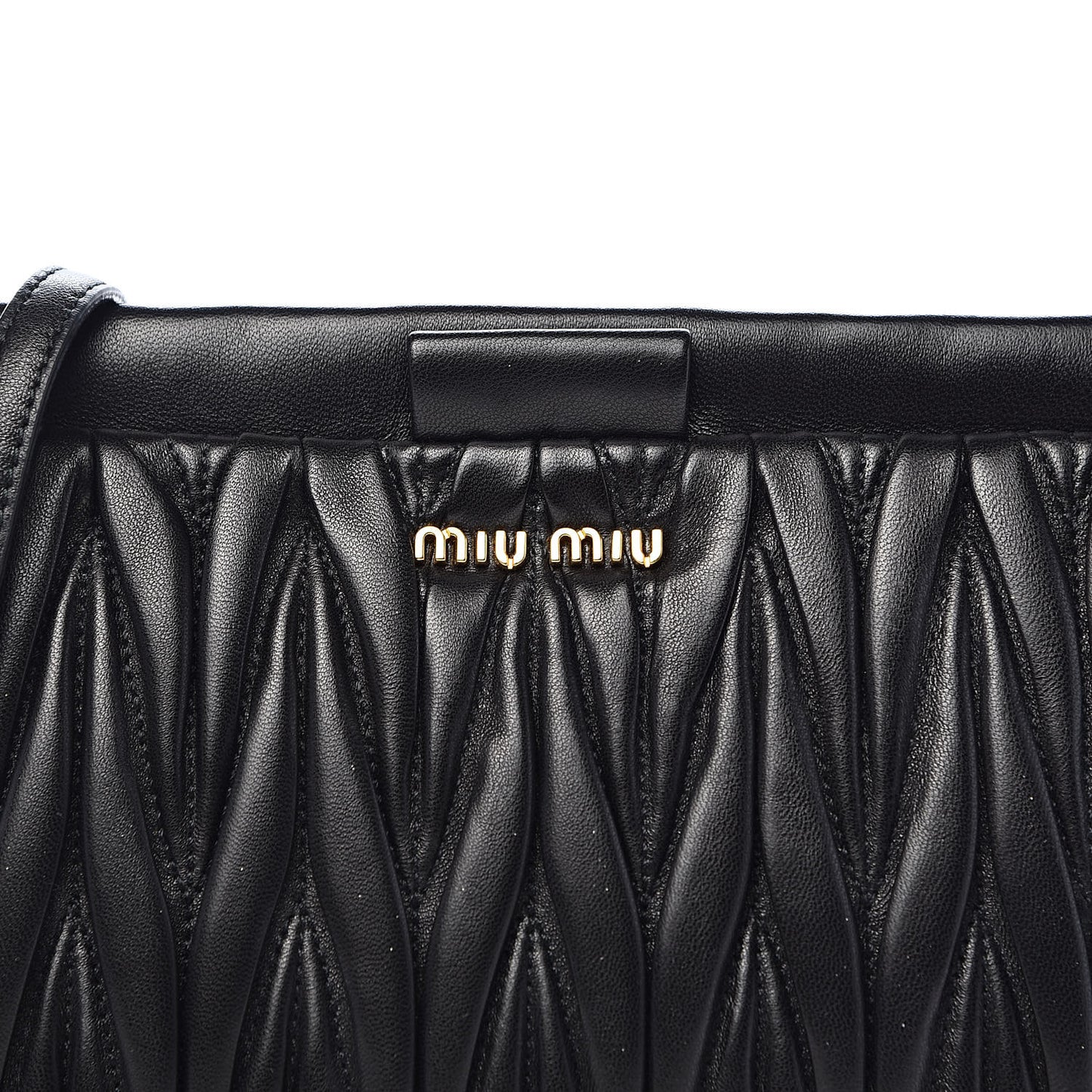 Nappa Matelasse Crossbody Clutch Black