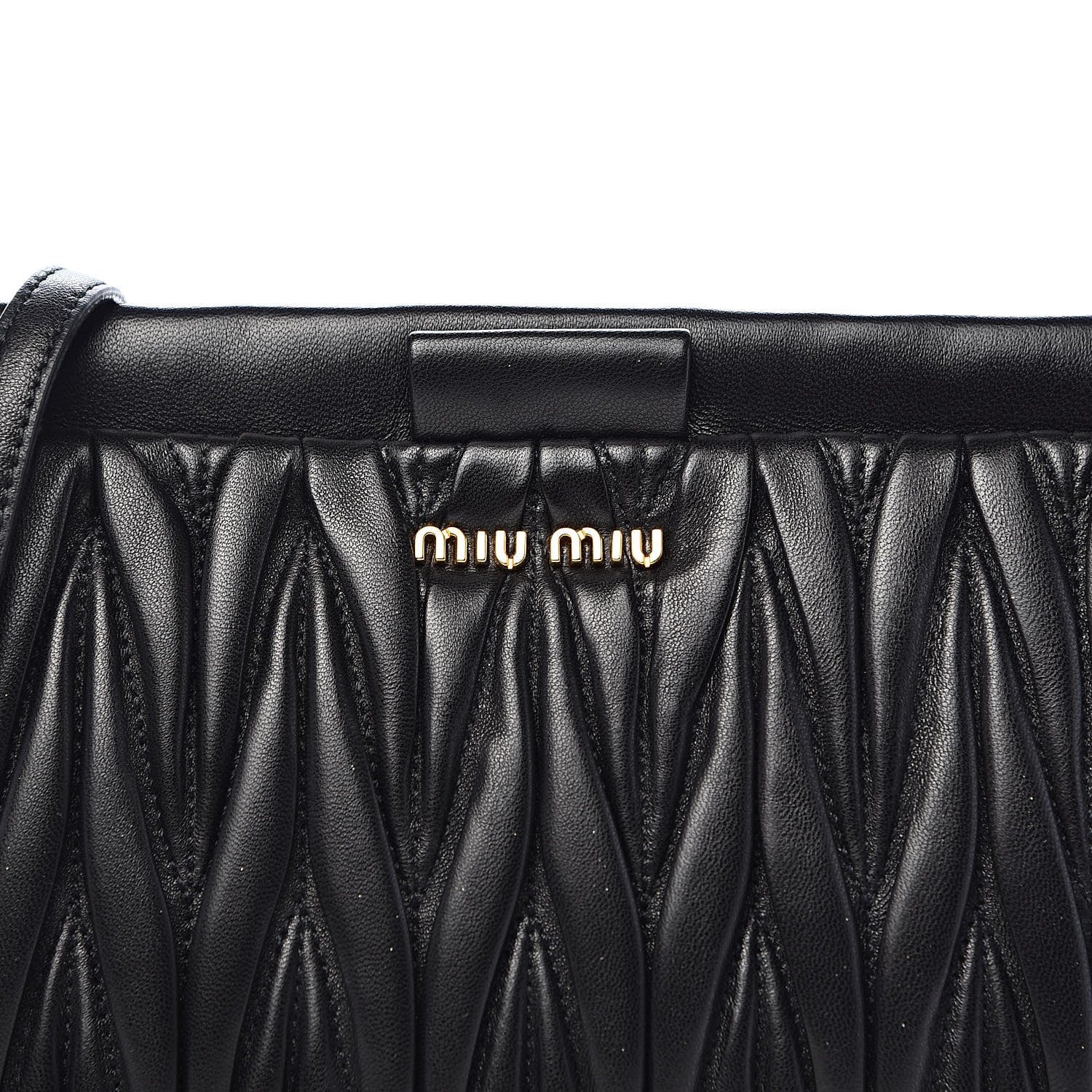 Miu Miu Nappa Matelasse Crossbody Clutch Black 9 of 9
